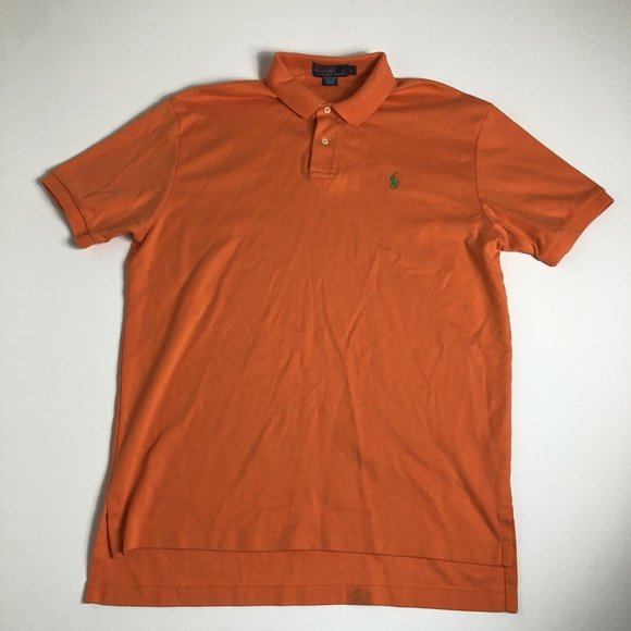 Mens Polo Ralph Lauren‎ Shirt Size Large Orange H74 - Picture 1 of 4